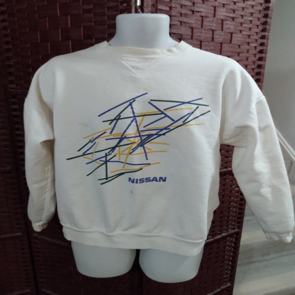Vintage Nissan Crewneck Sweatshirt 80s 90s Retro Adult XL Car Automobile